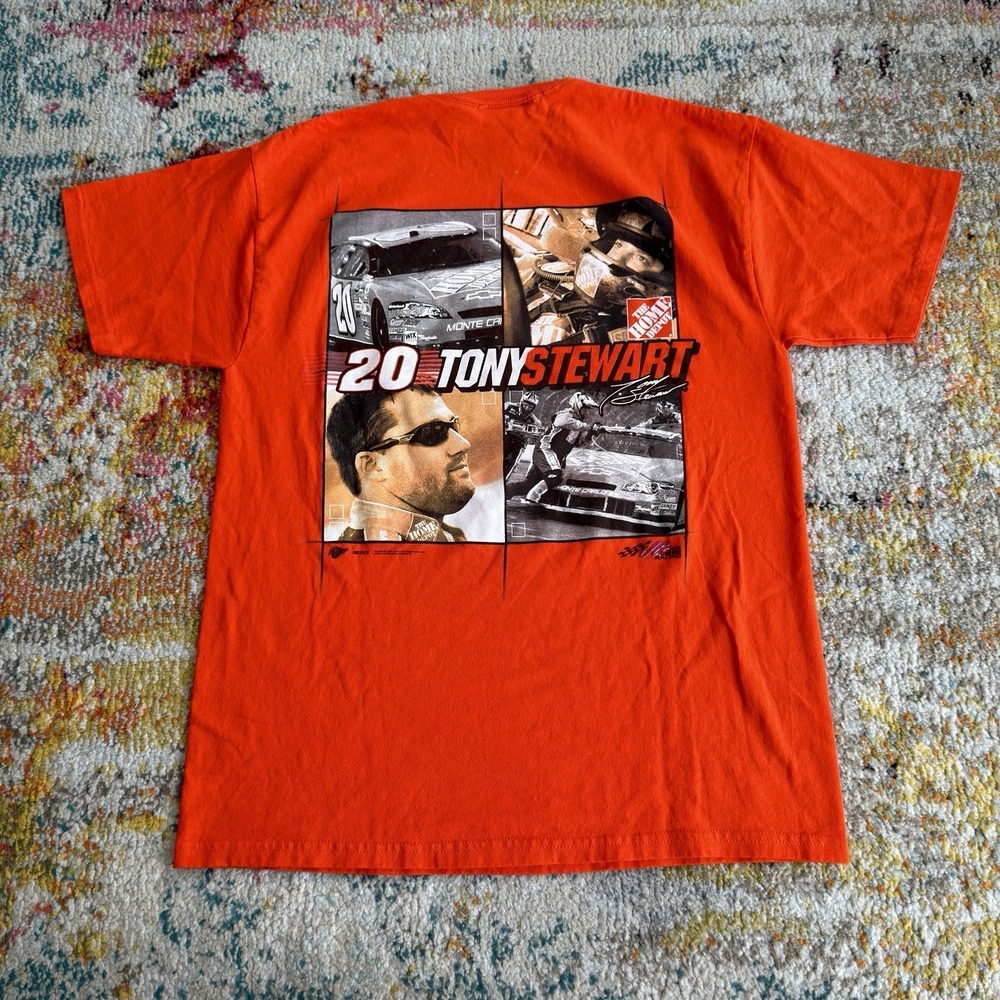 Vintage Y2K Winner's Circle Tony Stewart #20 Home Depot NASCAR T Shirt Large